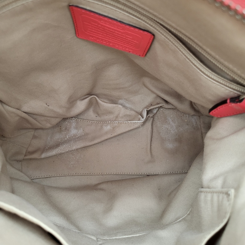 Coach Pink Shoulder Bag With Adjustable Strap - Picture 16 of 16